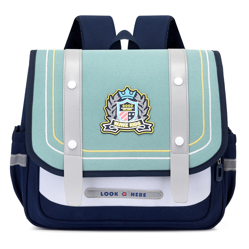 British Style Elementary School Backpack for Boys and Girls