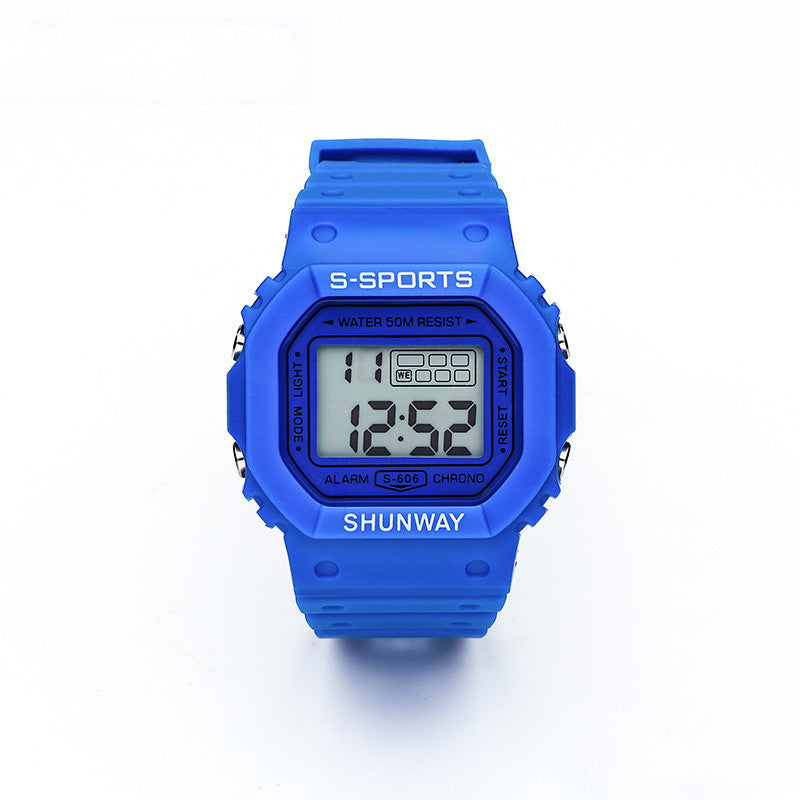 Luminous Square Student Electronic Watch