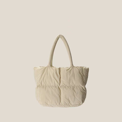 Rhombic Quilted Plush Handbag