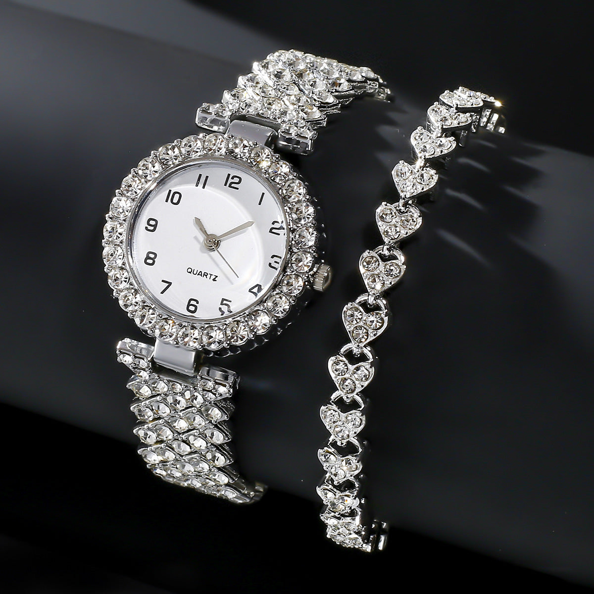 2pcs Luxury Women's Watch Set Quartz Wristwatch