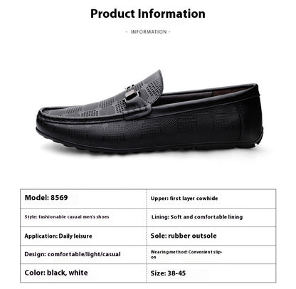 Business Casual Leather Shoes with Soft Bottom