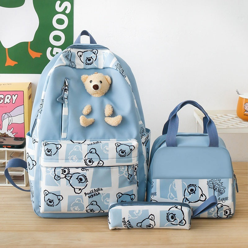 Elementary and Middle School Cute Bear Lunch Box Set