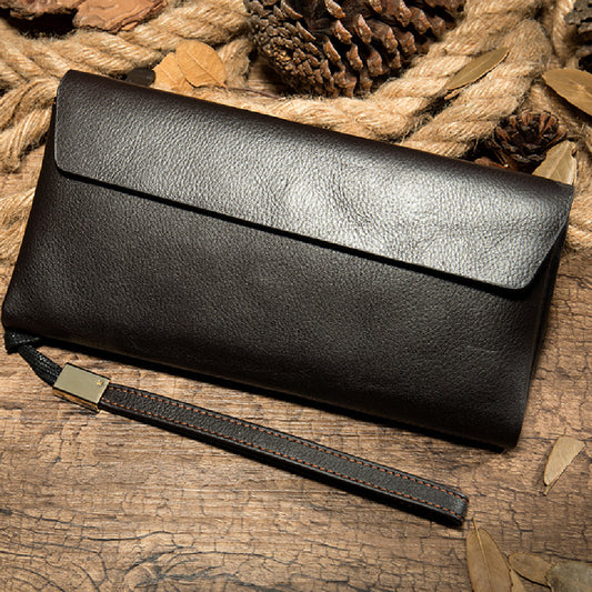 Korean Style Soft Leather Mid-length Wallet