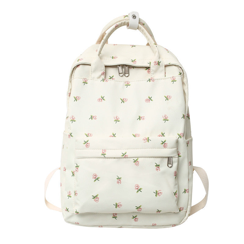 Korean Floral Student Backpack for Girls