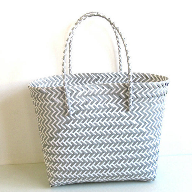 Striped Woven Beach Bag