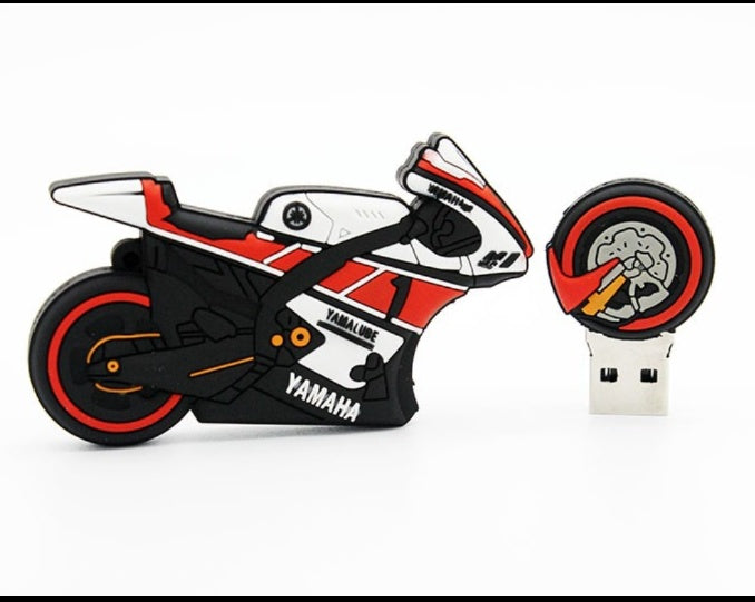 Cartoon USB Drive: Motorcycle Design