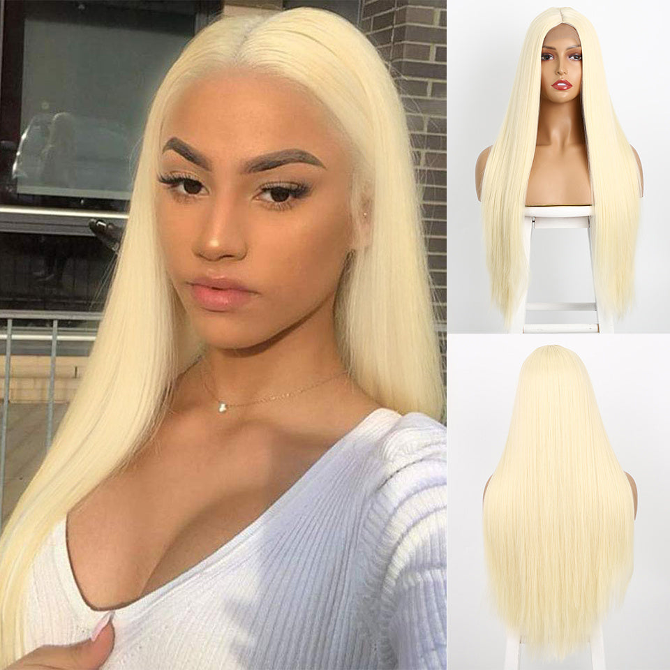 Black Long Straight Natural Lifelike Wig