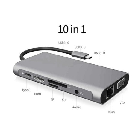 USB-C to HDMI 10-in-1 Expansion Dock