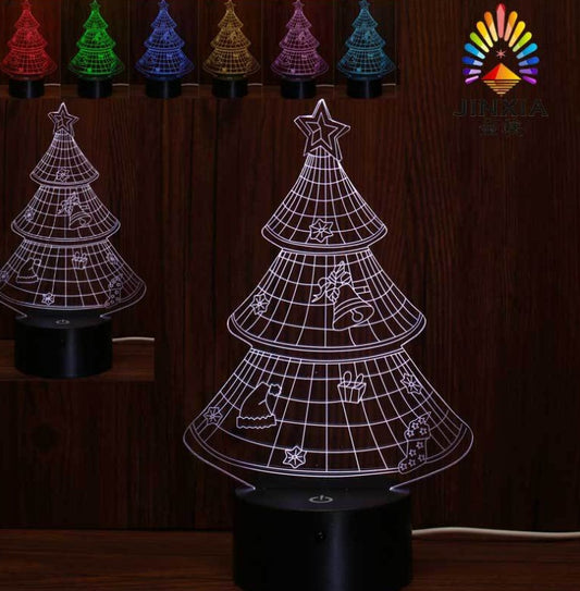 3D LED Touch Night Lights Christmas Decorations