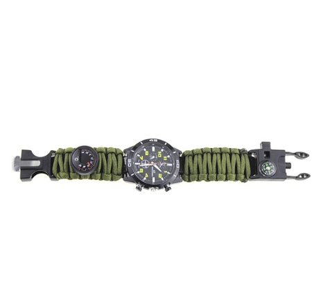 6 en 1 Outdoor Tactical Survival Adjustable Bracelet