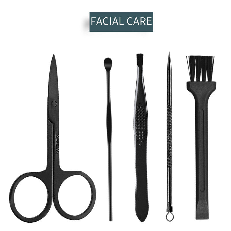 16pcs Nail Clipper Ear Pick Grooming Kit with Bag