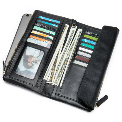 Korean Style Soft Leather Mid-length Wallet