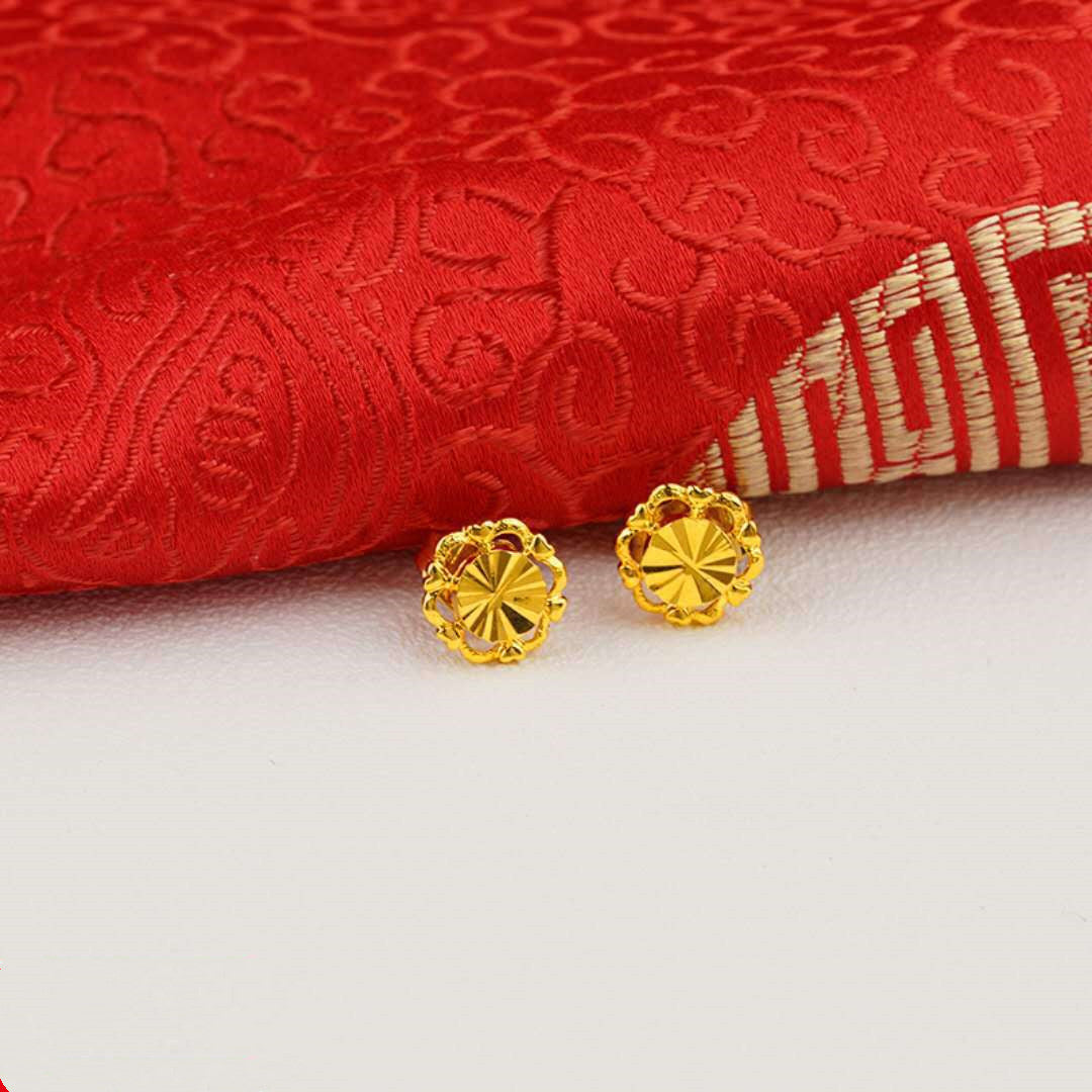 24K Gold Plated Euro Earrings Popular Jewelry