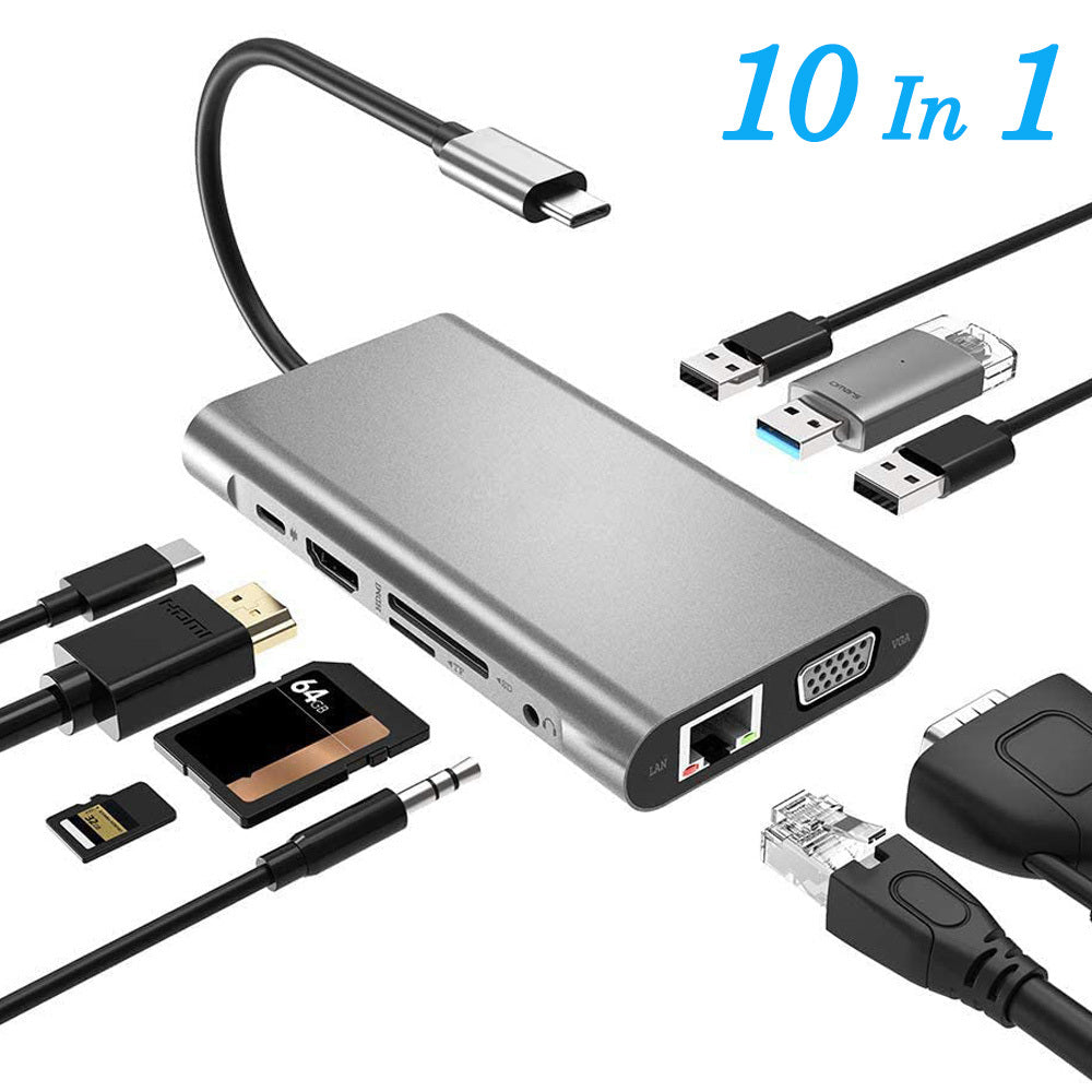 USB-C to HDMI 10-in-1 Expansion Dock