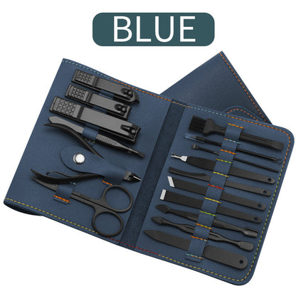 16pcs Nail Clipper Ear Pick Grooming Kit with Bag