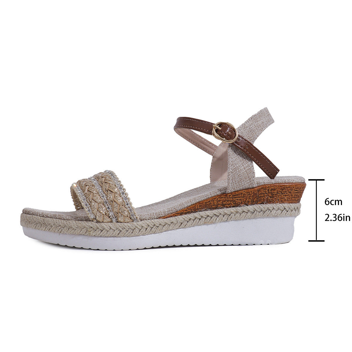 Plus Size Ethnic Wedge Sandals