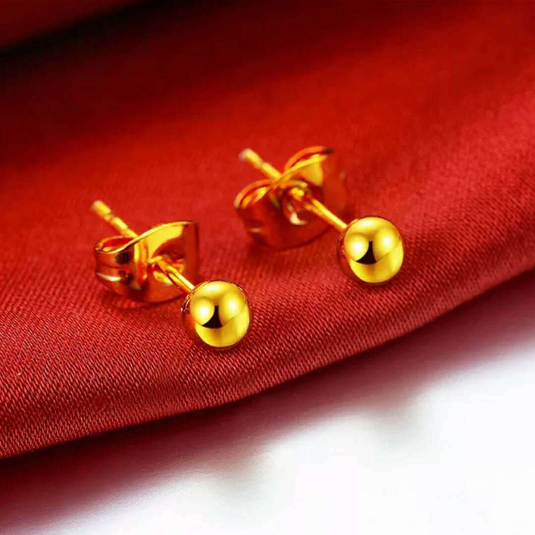 24K Gold Plated Euro Earrings Popular Jewelry