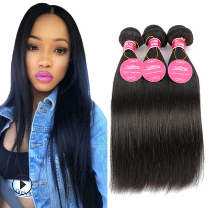 Natural Color Human Hair Extensions - Straight Wave