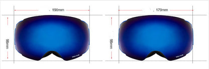 Spherical Ski Glasses with Magnet