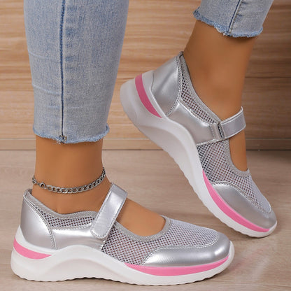 Breathable Mesh Casual Velcro Platform Shoes