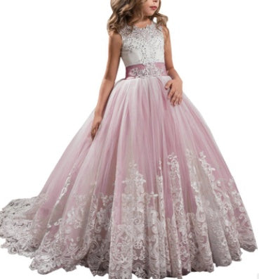 Lace Princess Flower Girl Dress