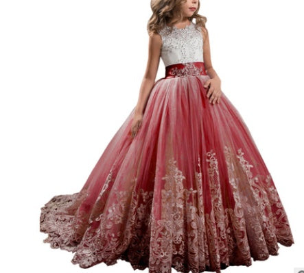 Lace Princess Flower Girl Dress