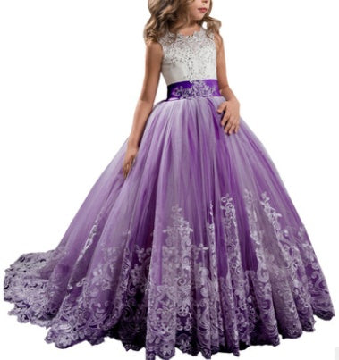 Lace Princess Flower Girl Dress