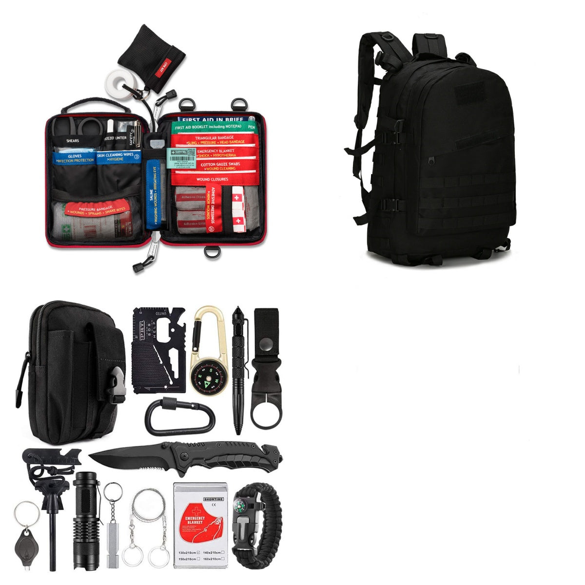 Multi-Function Outdoor Camping Tool & Survival Kit