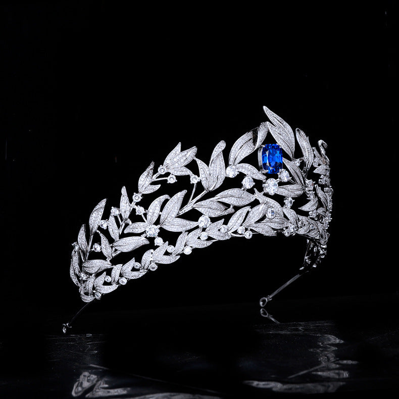 Sapphire Crown Wedding Headdress