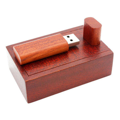 U Disk 32GB Wooden USB Flash Drive Free Lettering Creative Boys and Girls