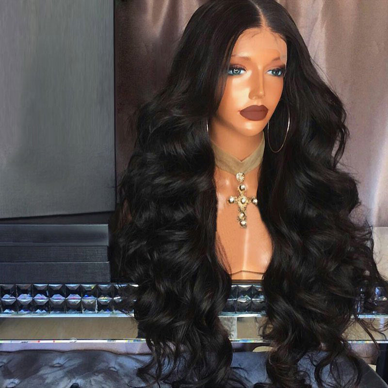 Black Big Wave Front Lace Wig African Fashion