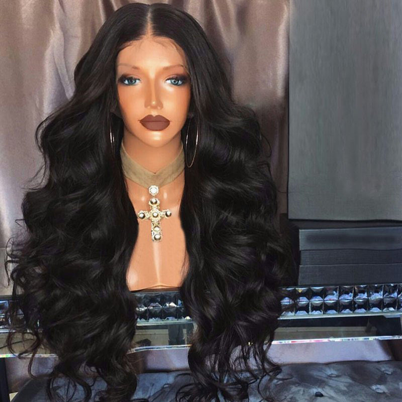 Black Big Wave Front Lace Wig African Fashion