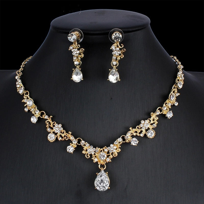 Golden Zircon Bridal Jewelry Set