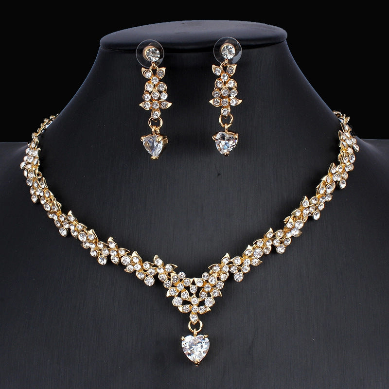 Golden Zircon Bridal Jewelry Set