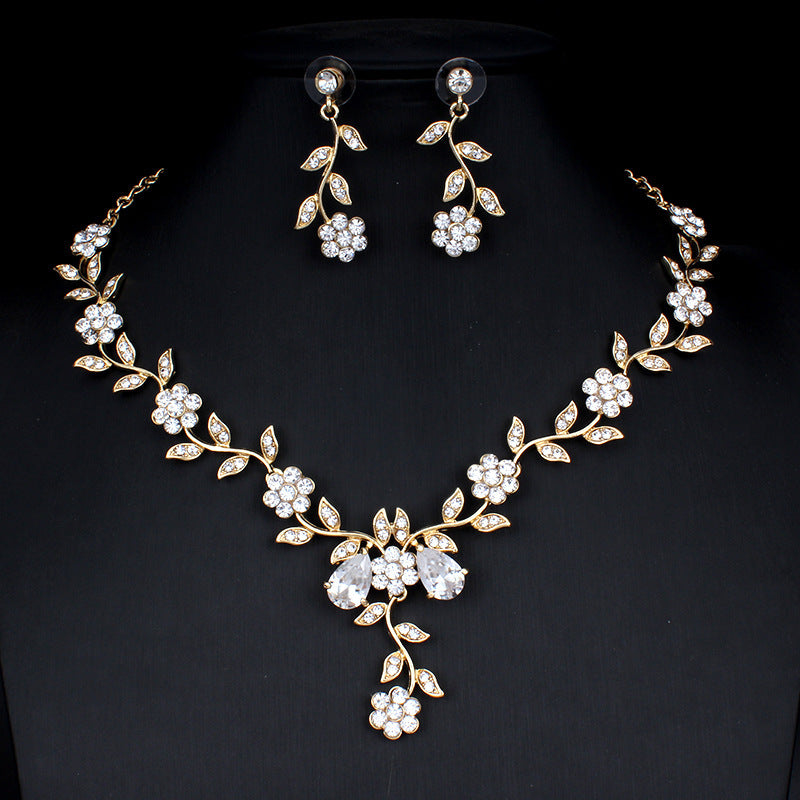 Golden Zircon Bridal Jewelry Set