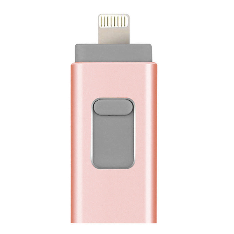 3-in-1 Small Push-pull Metal USB Flash Drive