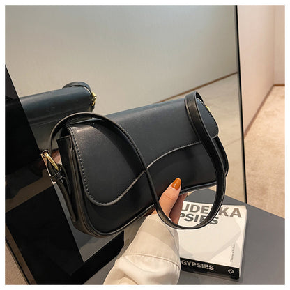 Fashion Simple New Flip Magnetic Buckle Shoulder Bag