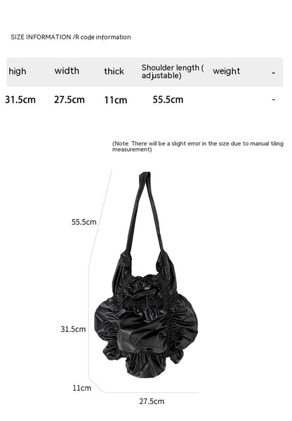 Pleated Large Capacity Shoulder Bag