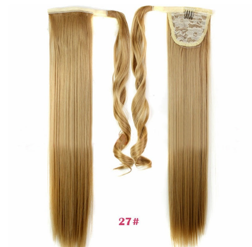 Velcro Wig Ponytail Straight Invisible Hair Extension