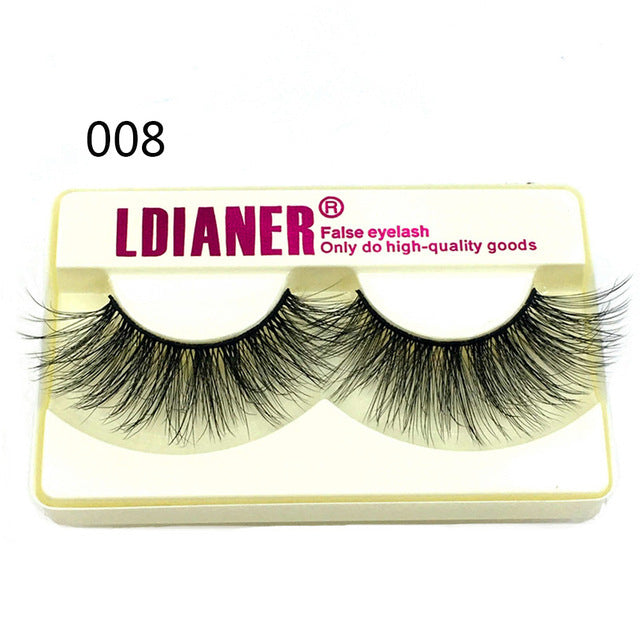 100% Mink Eyelashes 25mm Wispy Fluffy Fake Lashes