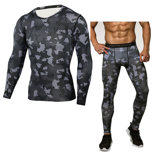 Men's Camouflage Compression Set