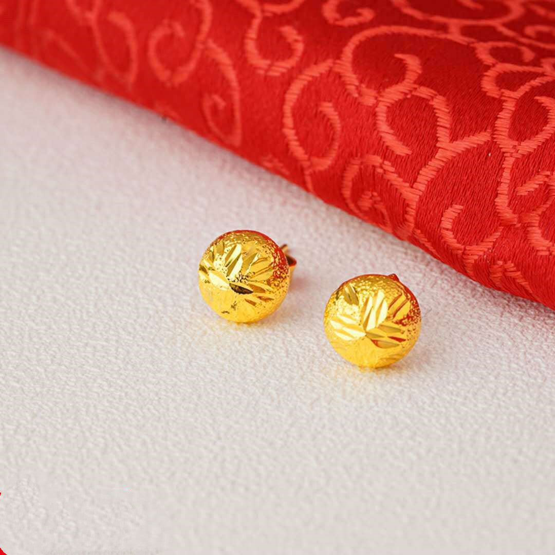 24K Gold Plated Euro Earrings Popular Jewelry