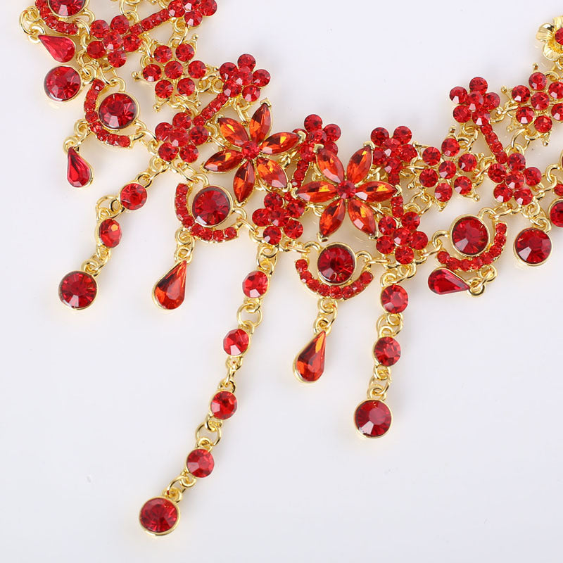 Spot Red Wedding Necklace Set - Direct from Factory