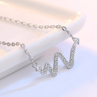 Korean Lightning Necklace - Silver