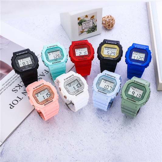 Luminous Square Student Electronic Watch