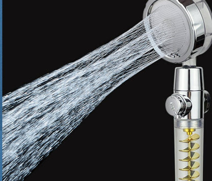 Twin-Turbo Pressurized Shower Head with Propeller Design