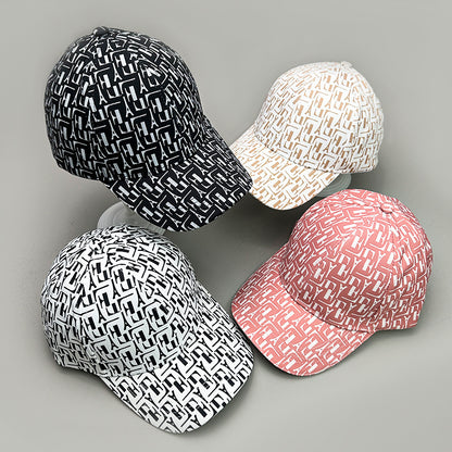 Sun-proof Houndstooth Letter Baseball Cap