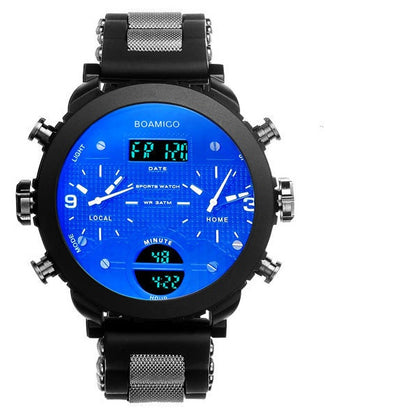 Men's Triple Time Zone Quartz Watch