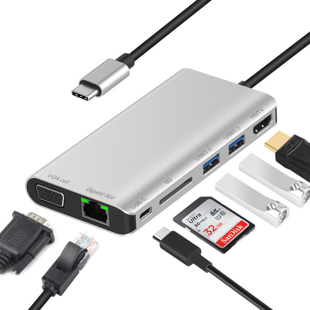 Type-C Dock: SD/TF Card Reader Hub