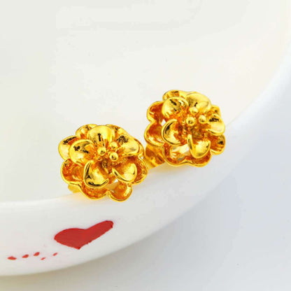 24K Gold Plated Euro Earrings Popular Jewelry